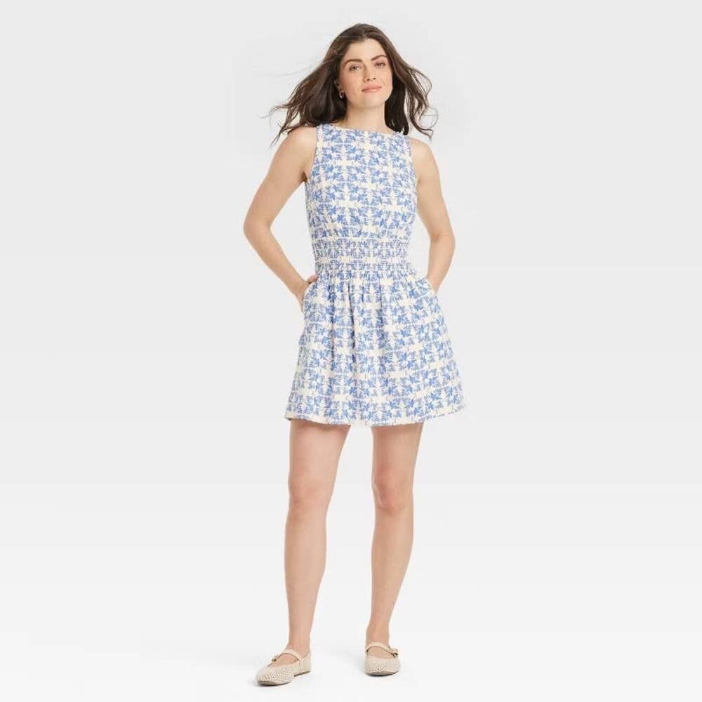 Universal Thread Blue Floral Dress 1X